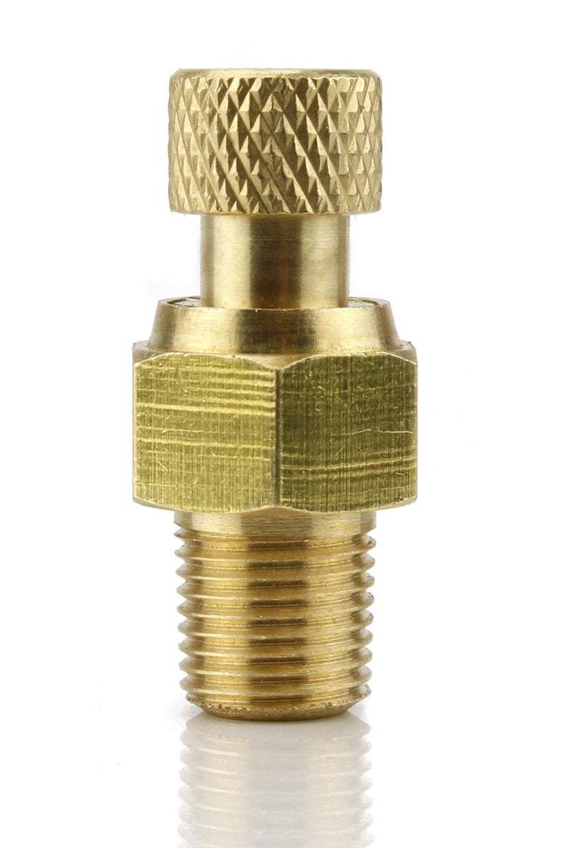صمام تصريف خزان ضاغط الهواء يدوي بتصميم لولبي 1/8" ذكر NPT مع ختم O-Ring
